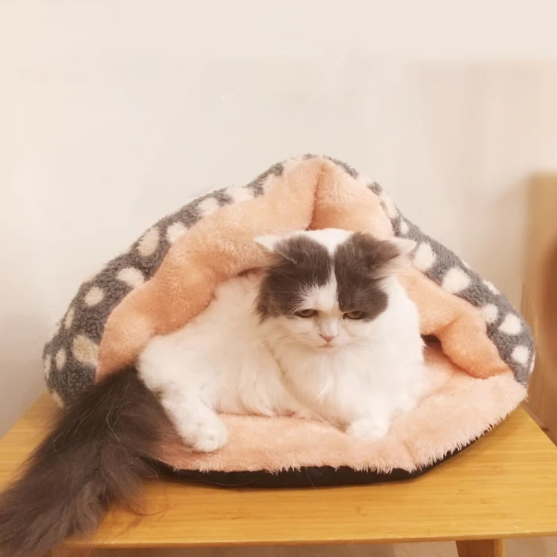 Новые Теплые дома для домашних животных кровать кошек домик собак гнезда коврик