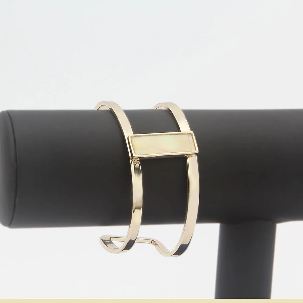 Новый стиль Швабра оболочка эффект прямоугольный каменный браслет блестящий