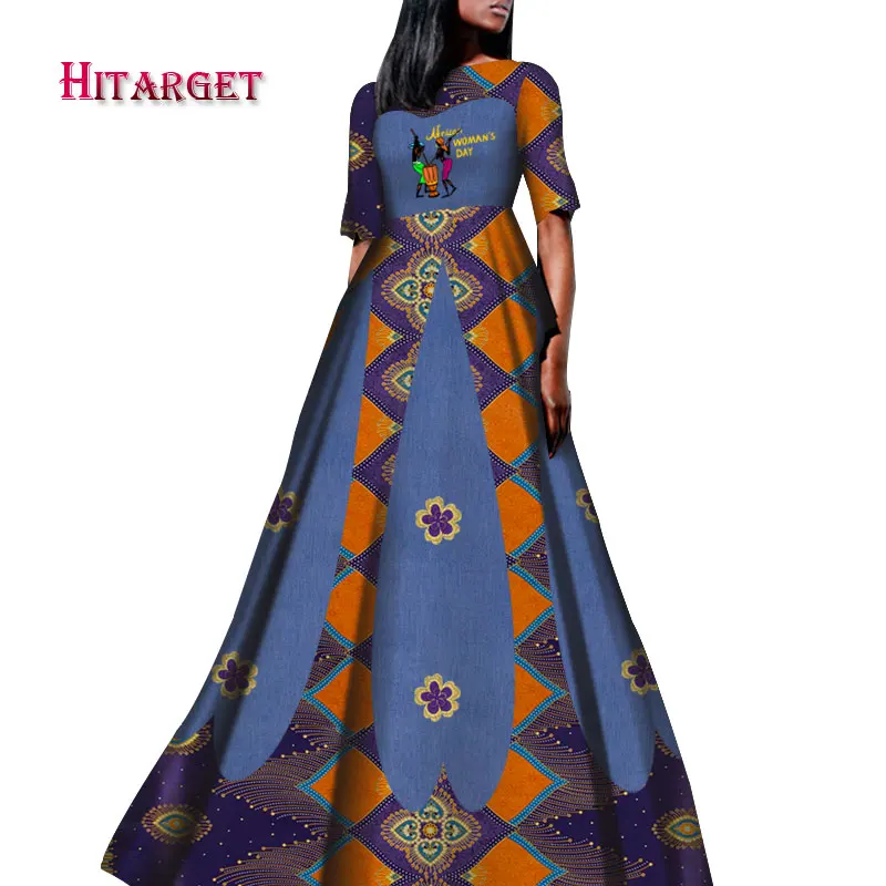 2020 fashion new african dresses for women half sleeve plus size wedding party dress print long maxi dashiki vestidos WY6392