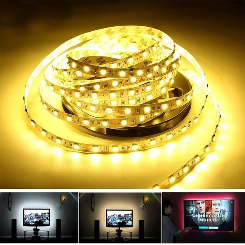 

USB Power Supply LED light Strip 3528 0.5M 1M 2M 3M 4M 5M Tape TV Computer Screen Background Lighting DIY Decorative Lamp