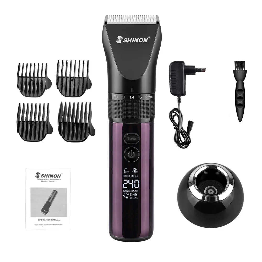 

SHINON 3 Modes Professional Electric Hair Clipper LED Display Electric hair trimmer Cordless Shaver Trimmer Cutting Machine