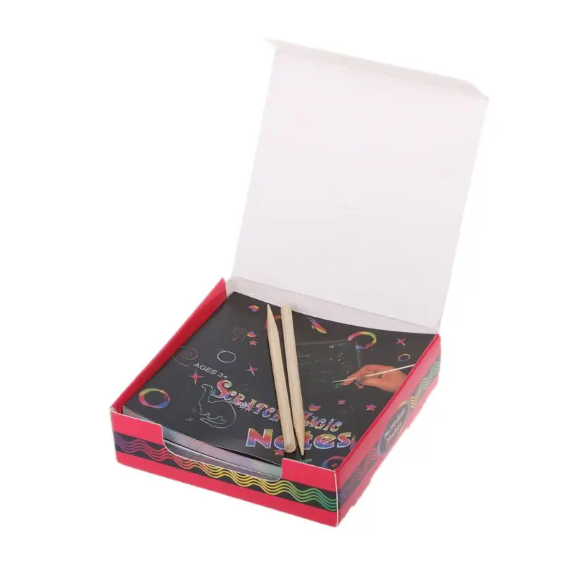 Скретч бумага с деревянным стилусом для рисования|Юный художник| |