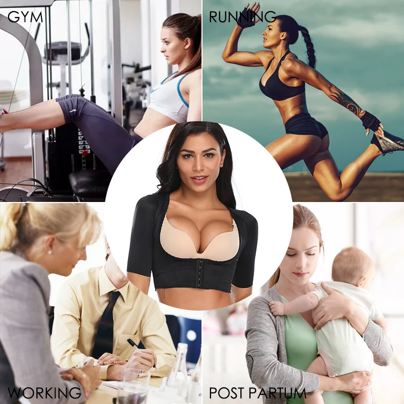 Upper Arm Shaper Post Surgical Slimmer Compression Sleeves Humpback Posture Corrector Slimming Arm Wraps Weight Loss Tank Tops