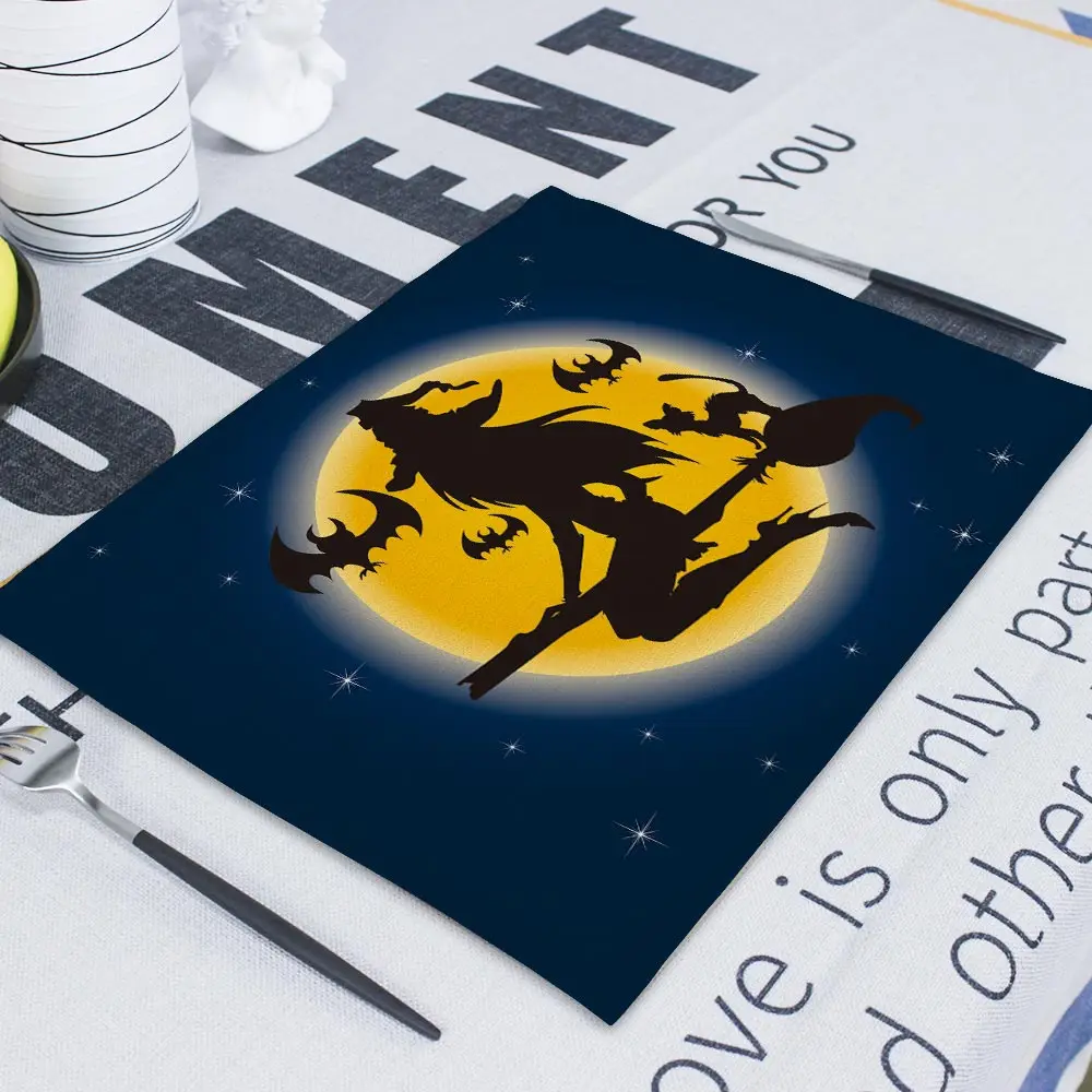 Салфетки с изображением тыквы Льняные декоративные бумажные салфетки страшный