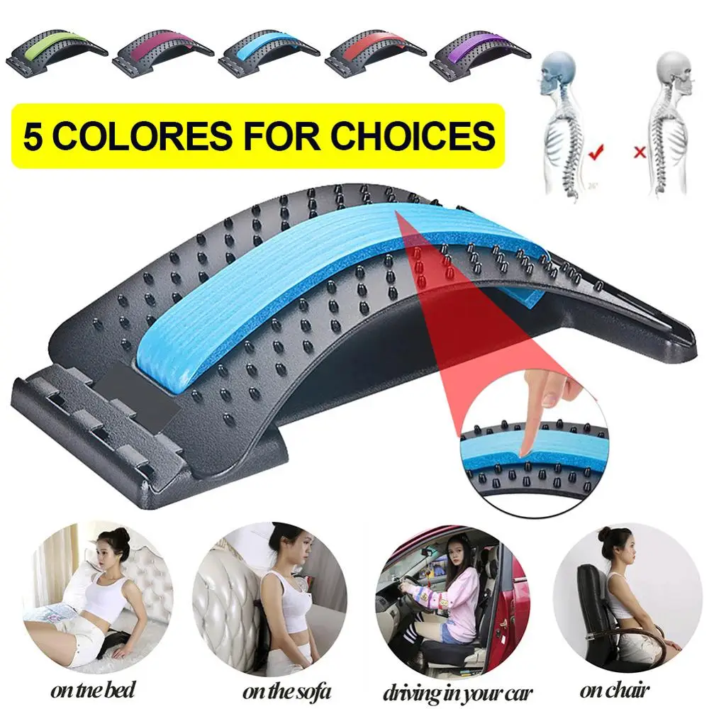 

Back Massager Stretcher Equipment Massage Tools Massageador Magic Stretch Fitness Lumbar Support Relaxation Spine Pain Relief