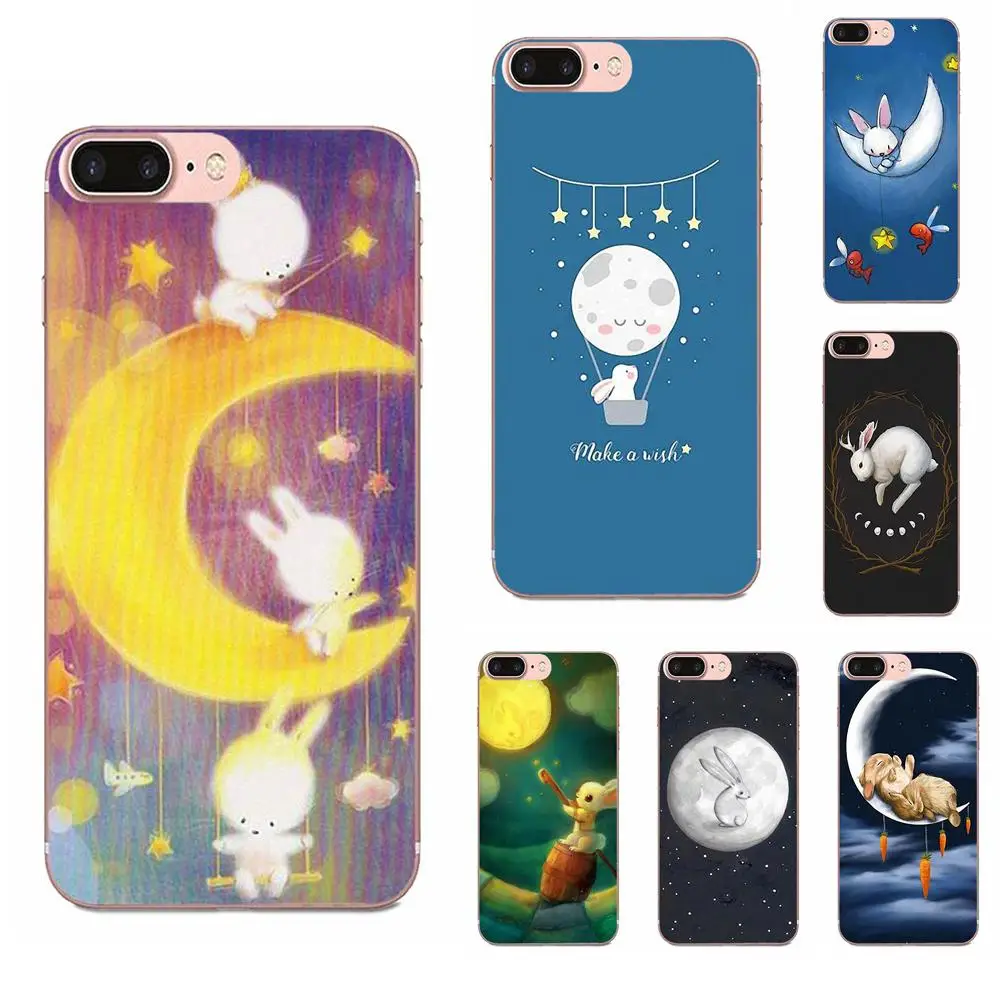 Moon с кроликом Банни Стиль ТПУ сотовый Чехол для телефона чехол Galaxy J1 J2 J3 J330 J4 J5 J6 J7