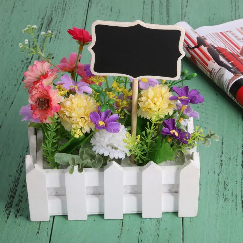 

Garden Orchard Decoration Wood Head Plant Plates Label Waterproof Flower Markertags Pens Decorating Tools 10pcs