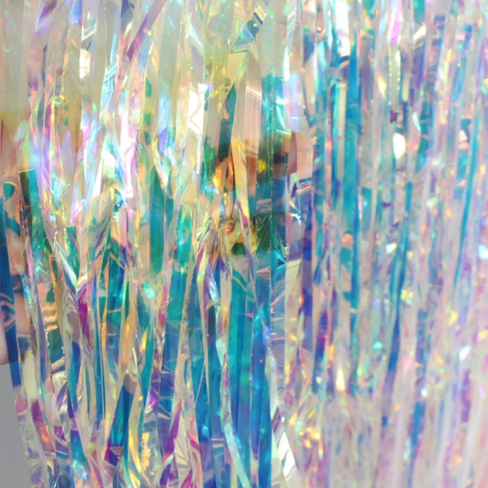 Прозрачная красочная ирисовая занавеска для свадьбы дождевая свадебной комнаты