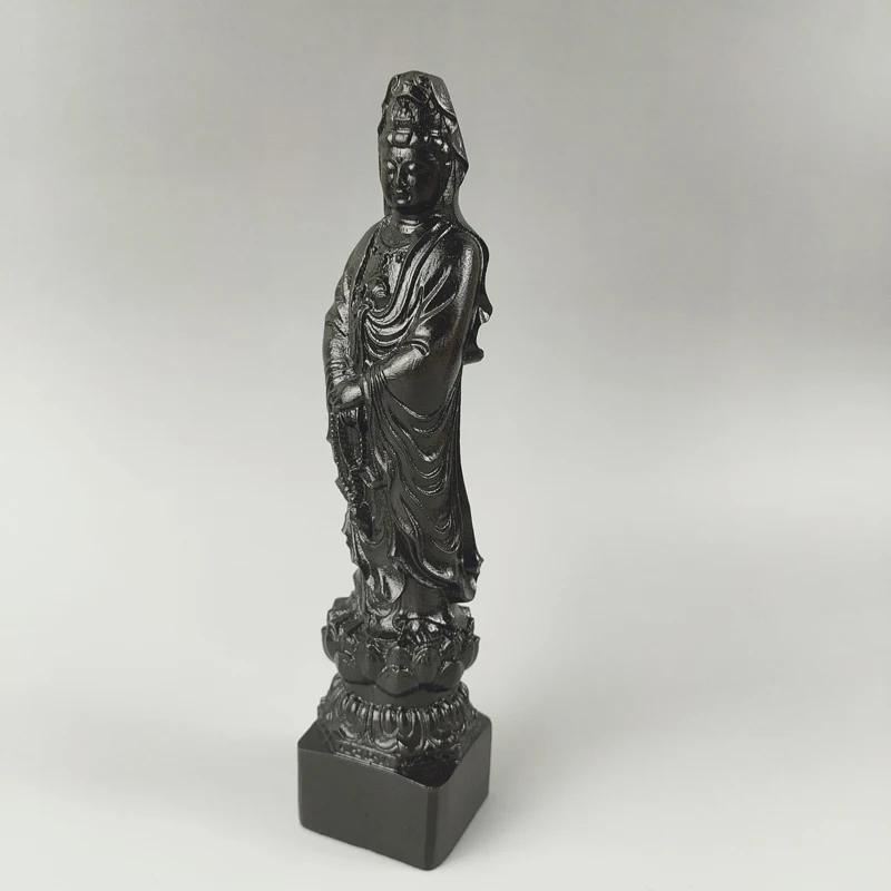 Elaborate Chinese Classical Handmade Home Decoration Collection Ebony Wood Kwan-yin Auspicious Statue / Guan yin | Дом и сад