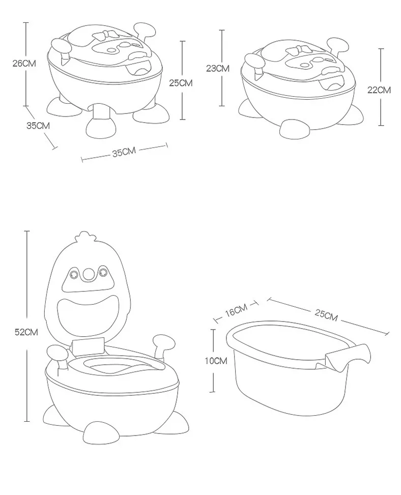 

Large Cartoon Baby Potty Training Toilet Plastic Kids Toilet Seat Portable Travel Potty Chair Infant Child Potty Trainer