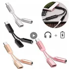 Кабель для зарядки USB Type-C Aux, 3,5 мм, два в одном