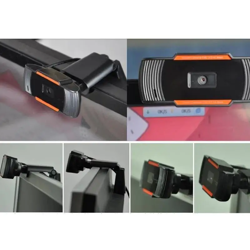 Веб-камера USB 0.3MP веб-камера 360 градусов вращающийся с микрофоном клип-на веб-камеру для Skype компьютера ноутбука ПК