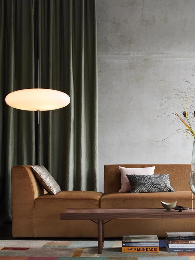 Дешево Дизайнерская Люстра для столовой, подвесные светильники в виде летающей тарелки, Современный художественный подвесной светильник для каби...