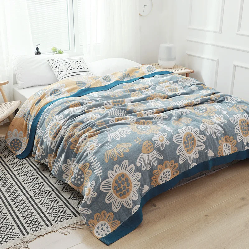 

Best Summer Cotton Towel Blanket For Travel Sofa Office Children Adult Air Condition Quilt Bedding Lightweight Soft Coverlet