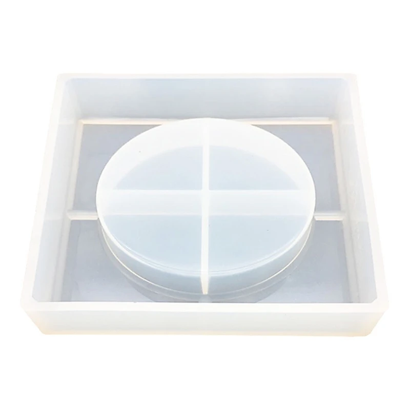 

DIY Crafts Making Tool Crystal Epoxy Resin Mold Square Ashtray Silicone Mould