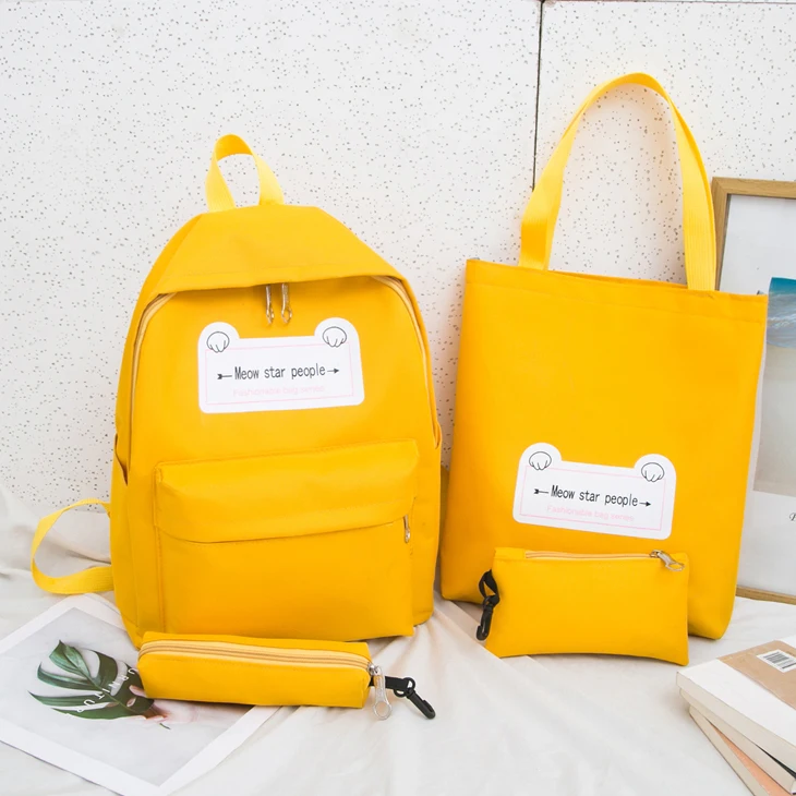 Хит продаж 4 шт./компл. детская школьная сумка студенческие рюкзаки для