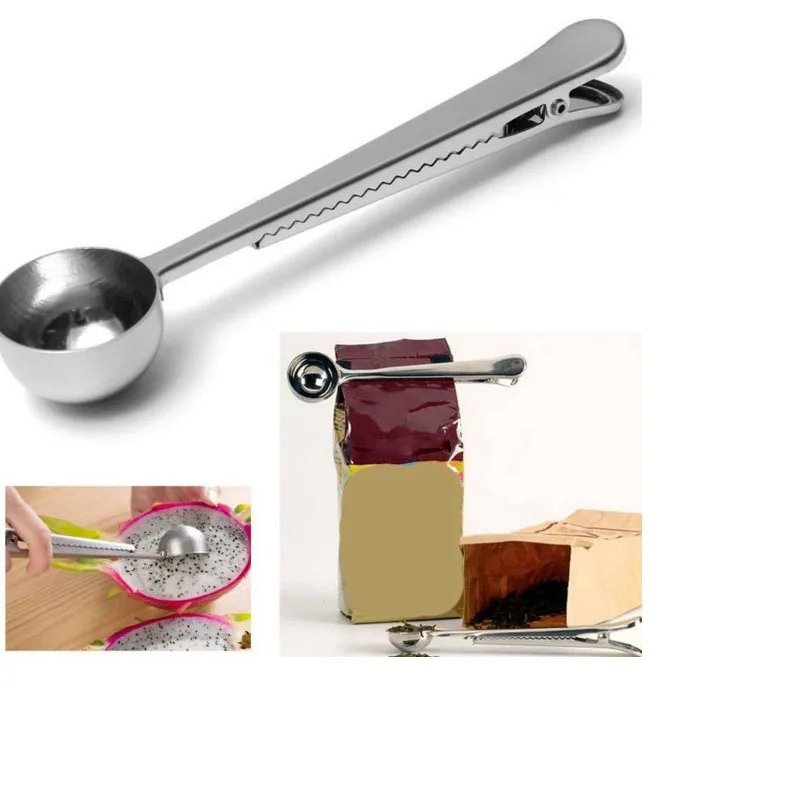 1 шт. из нержавеющей стали кофе фруктовый мороженое Круглый совок с зажимом