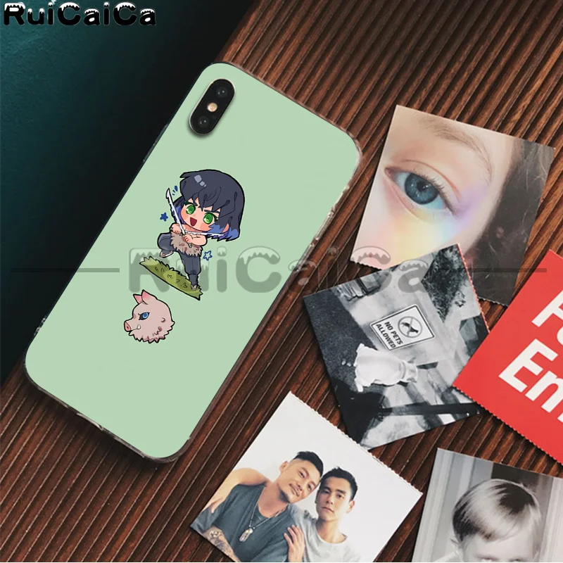 RuiCaiCa Demon Slayer Kimetsu No Yaiba рукоделие принт рисунок чехол для телефона iPhone 8 7 6S Plus X XS MAX 5 5S SE XR 11 11pro