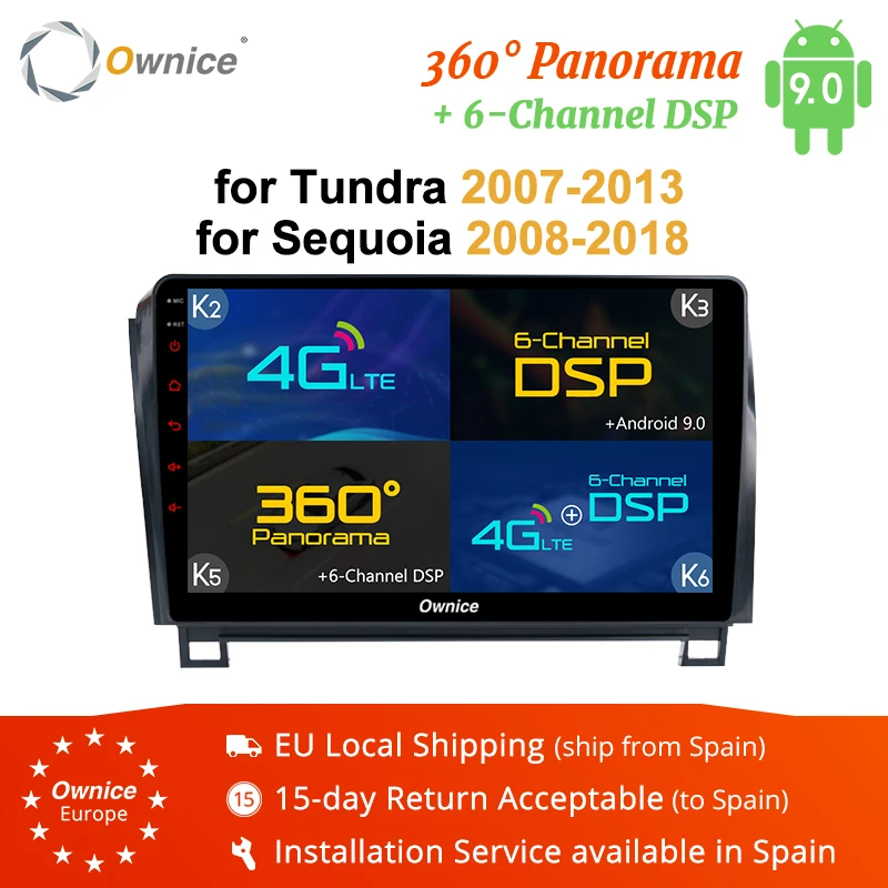 Ownice K1 K2 K3 K5 K6 Octa 8 Core Android 9 0 автомобильный dvd GPS плеер для Toyota Tundra 2007 2013 Sequoia 2008 2018