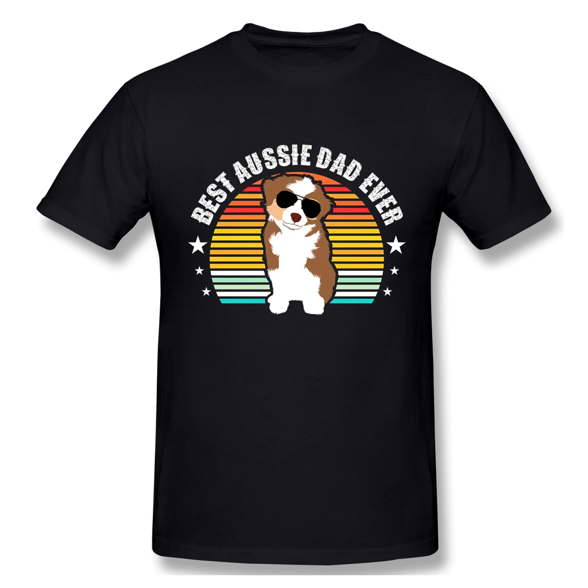 

Футболка с надписью «Best Aussie Dad Ever» для австралийских пастушек, искусственная лапа, щенок, собаки, футболка для питомцев, дизайнерская футбол...