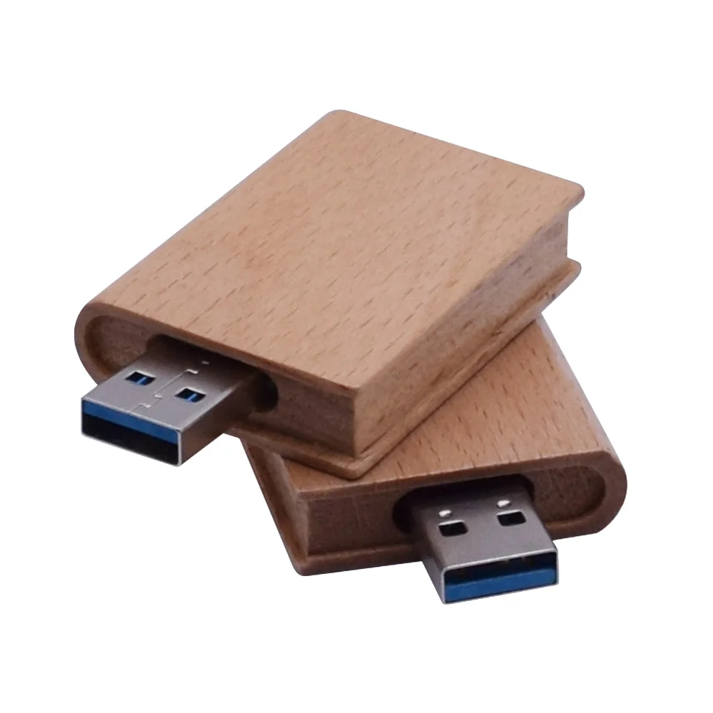 Usb-флеш-накопитель деревянный в виде книги, 64/8/32/16 ГБ