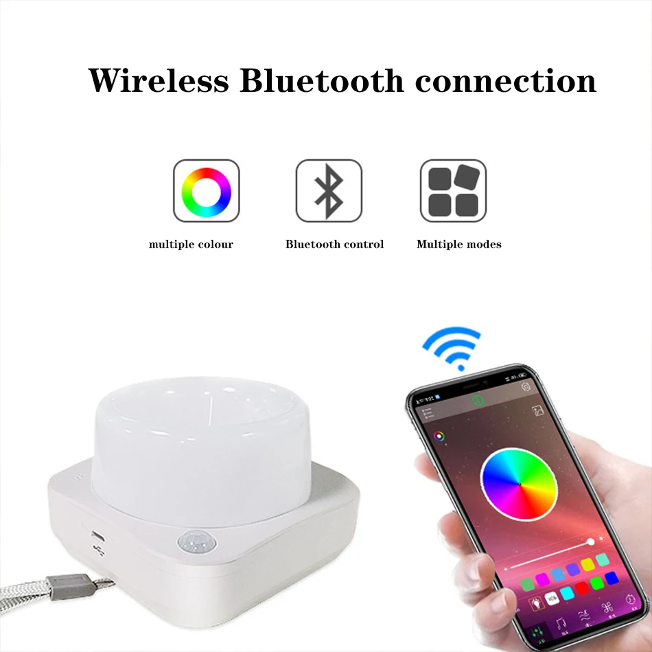 Цветной умный ночник с Bluetooth светильник Музыкальный Настольный настроение