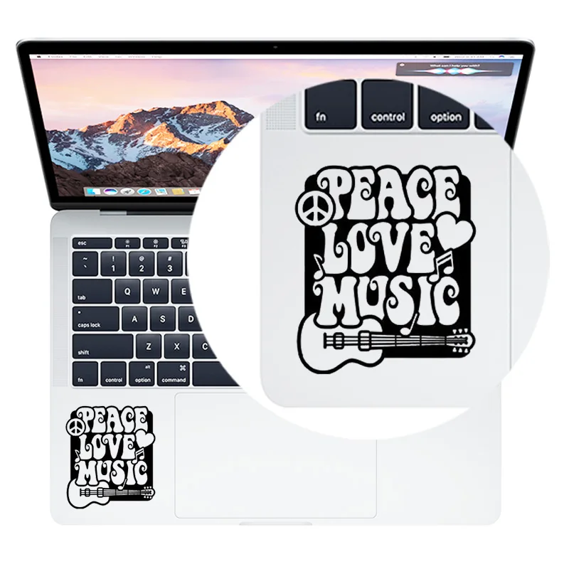 Наклейка Love Peace &amp Music для ноутбука наклейка MacBook Pro 16 дюймов Air Retina 11 12 13 15 14 HP