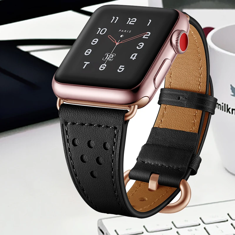 Ремешок для наручных часов apple Watch на ремешке 42/38/44/40 мм correa watch 4 5 дышащие