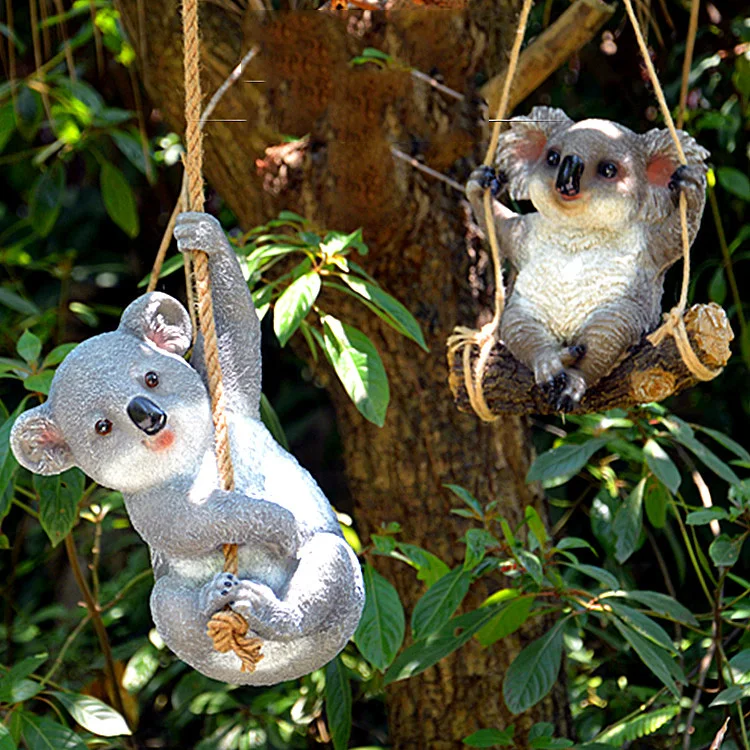Пасторальная Имитация животных Подвесные качели из смолы поделки украшения для