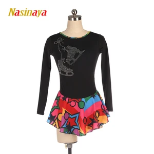 Платье для фигурного катания Nasinaya, спортивные юбки для конькобежцев, для девочек, для женщин, для занятий гимнастикой, Яркая юбка