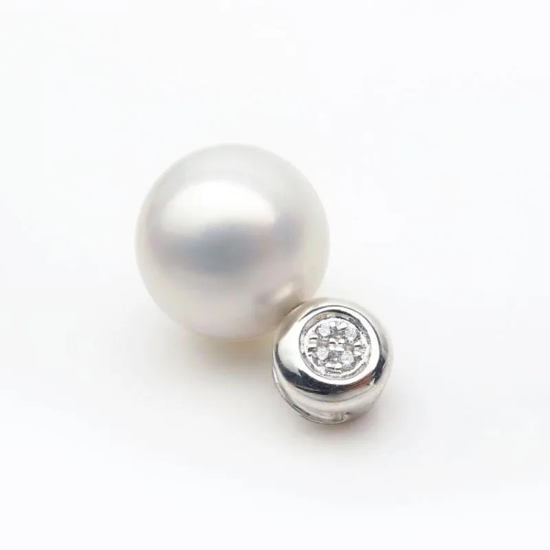 Подвеска из натурального белого искусственного жемчуга 14 к белое золото 10 7 мм |