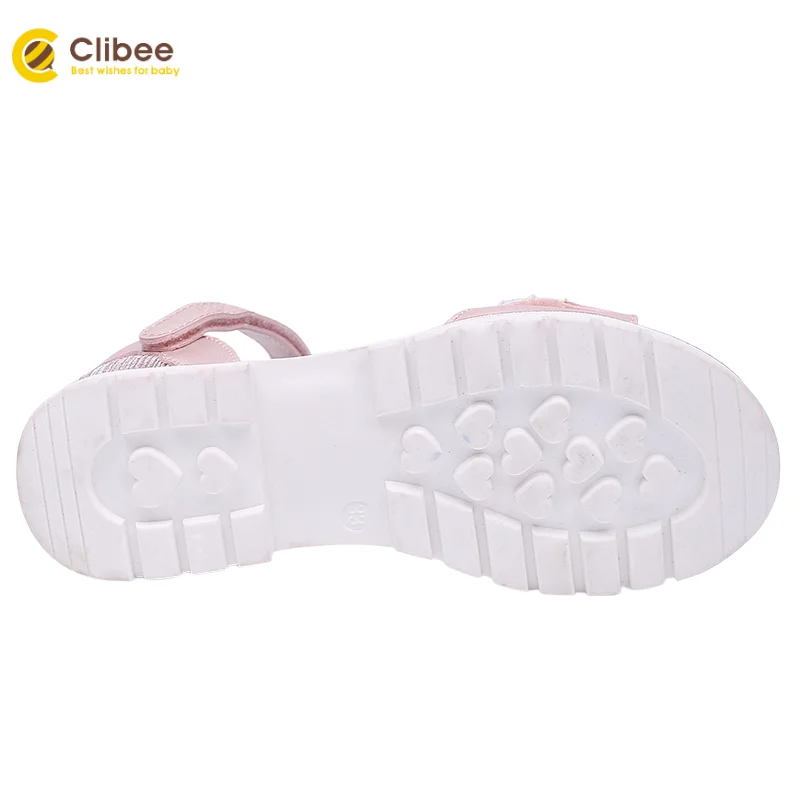 Сандалии CLIBEE для девочек пляжные Босоножки с открытым носком поддержкой спины