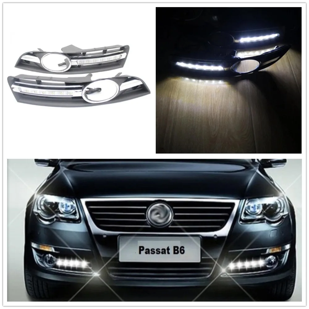 Автомобильный светодиодный светильник для VW Passat B6 2006 2007 2008 2009 2010 2011 Стайлинг DRL