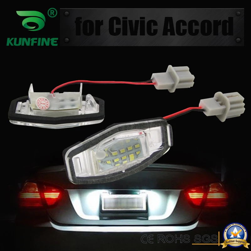 2 шт. автомобиля светодиодный номерной знак светильник лампа для Honda Accord Civic Город