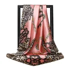 Шарф женский Шелковый, роскошный брендовый платок 90*90 см, шарфы в уникальном стиле, модная вуаль, женская одежда, хиджаб, бандана, маска