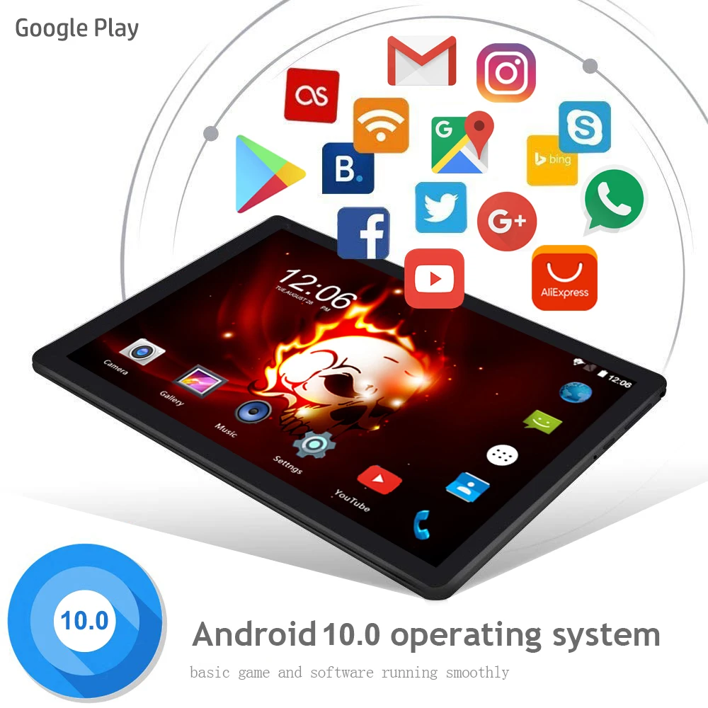 Планшет ZONKO 10 дюймов Android 3G 4 ядра 32 Гб ПЗУ 1280*800 GPS Google Play|Планшеты| |