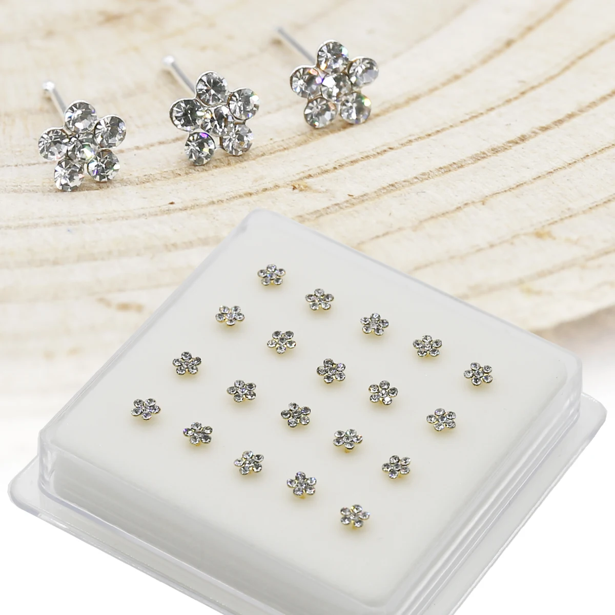 

20Pcs/Lot Hotsale 925 Sterling Silver Flower Nose Ring Nose Piericing Stud Piercing Body Jewelry Piercing Nariz Aros Plata Ley