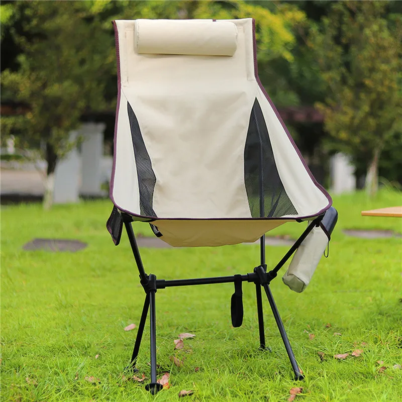 저렴한 야외 캠핑 피크닉 휴대용 초경량 낚시 접는 의자 통기성 내마 모성 알루미늄 등받이 문 의자