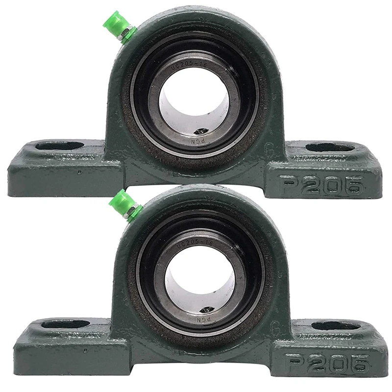 2PCS-UCP205-16 Bearing Seat Mounting Ball Bearing Solid Cast Iron Base Diamond Seat