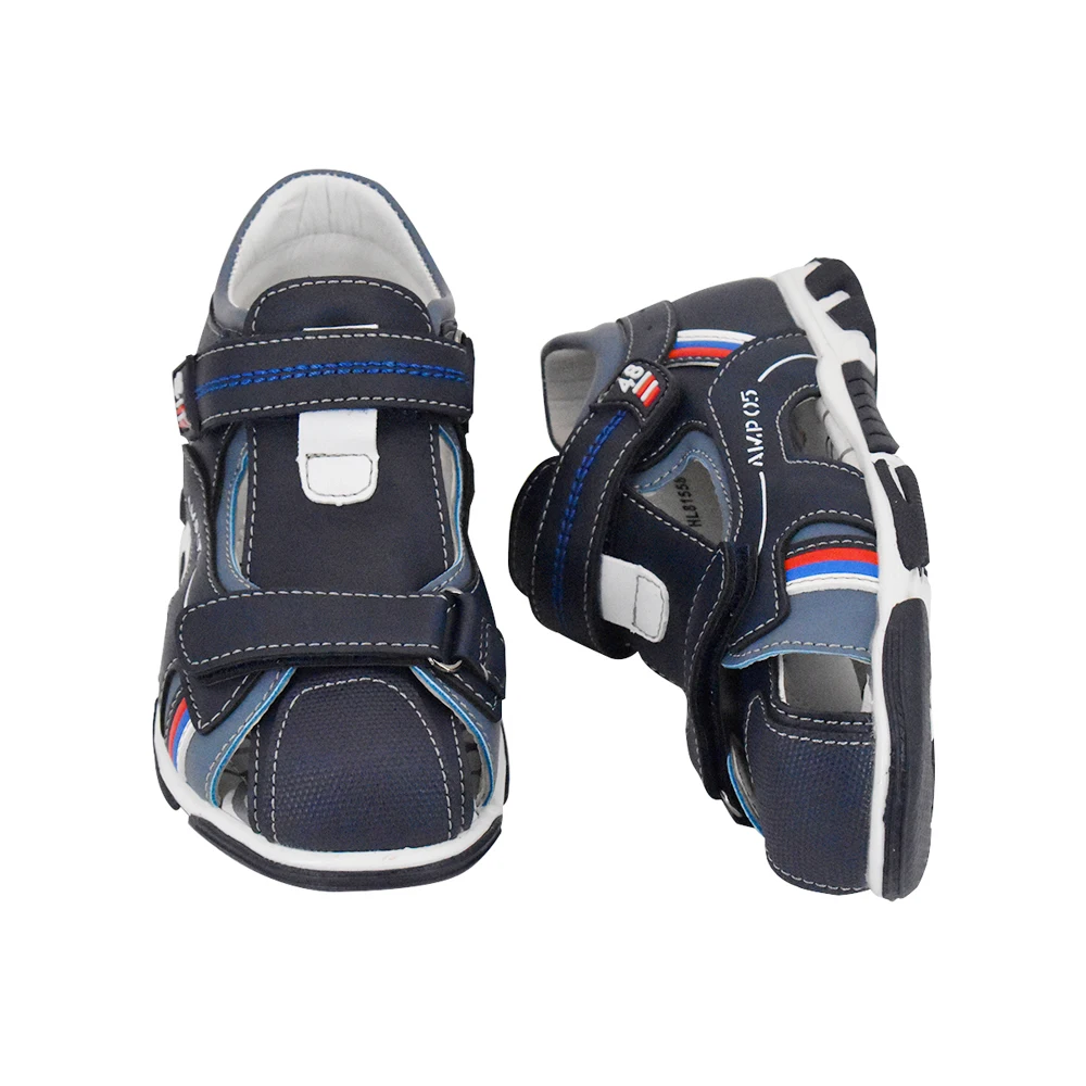 Bessky/2020детская летняя обувь брендовые синие сандалии с закрытым носком для