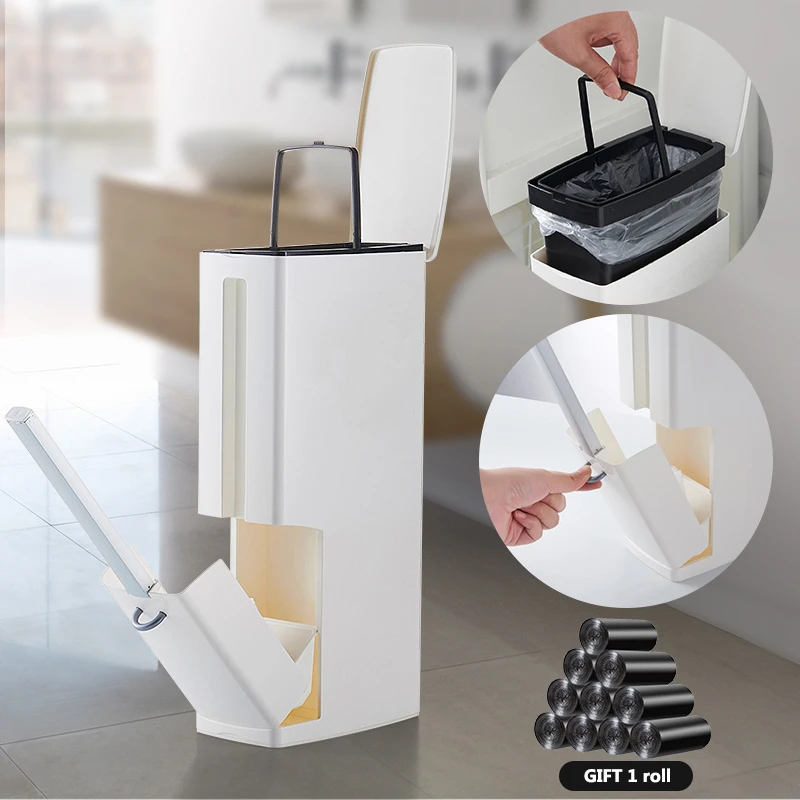 Креативные контейнеры для мусора Набор щеток туалета многофункциональная узкая