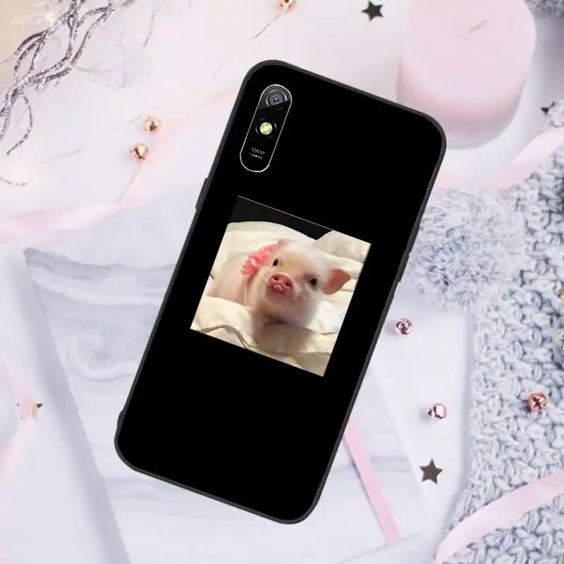 

Funny Cartoon Pig Phone Case For Xiaomi Redmi note 7 8 9 pro 8T 9A 9S Mi Note 10 Lite pro