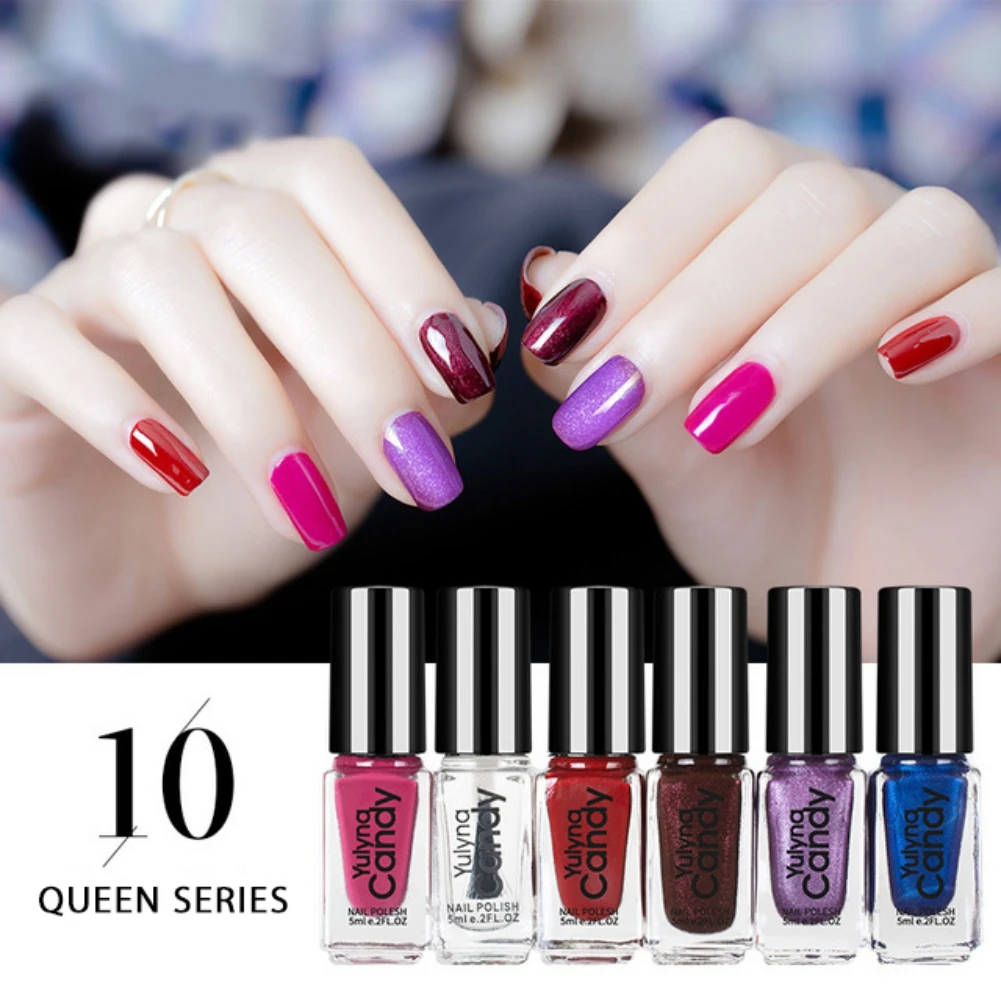 Модный металлический Гель-лак для ногтей с зеркальным эффектом 6 цветов |