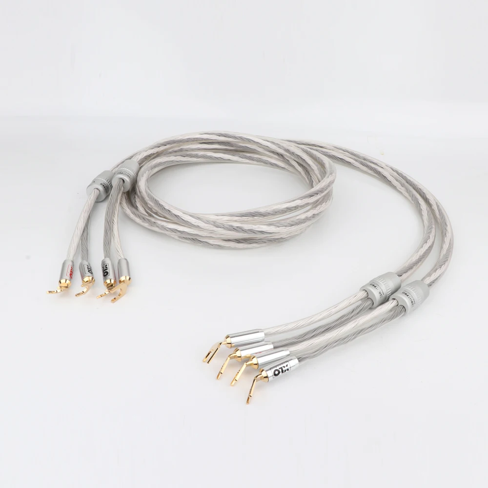 

Pair Hifi audio XLO HTP-12 OCC copper hifi Speaker Cable Hi-end audio loudspeaker cable wire with Y Spade