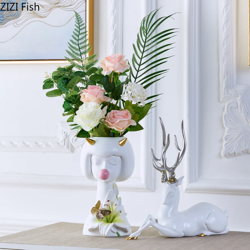 Силиконовая ваза в скандинавском стиле креативная сувенирная скульптура виде