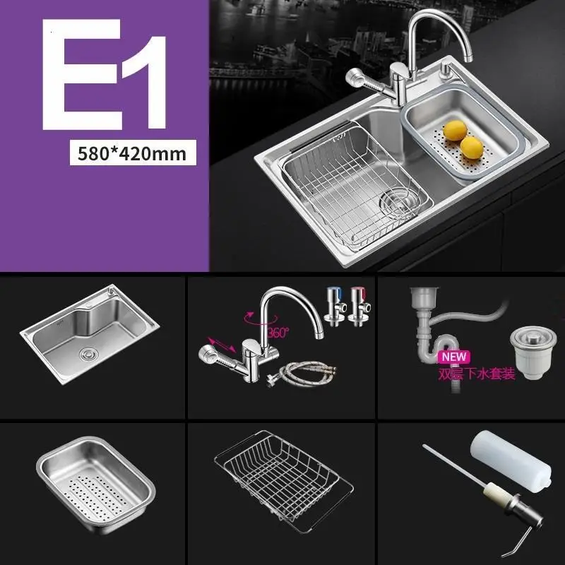 Ze Stali Nierdzewnej кухня Afwasbak Evier Inox Umywalka кран Lavandino Pia Cozinha De Cocina Lavabo Fregadero кухонная раковина