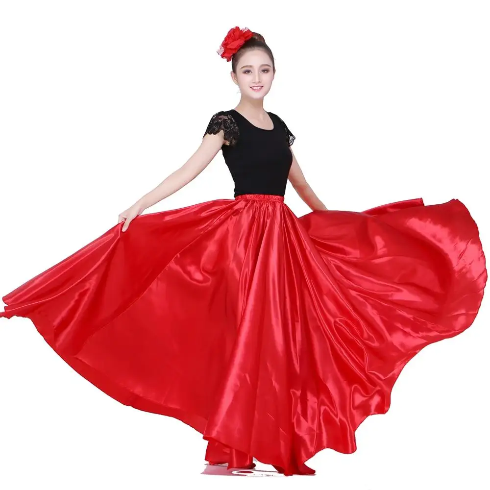 

Flamenco Dance Skirt Belly Dancing Skirt Spanish Flamenco Costumes Gypsy Belly Dance Top and Skirt 540 Degree Dropshipping