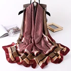 Женский Длинный шарф из мягкого шелка, 90x180 см