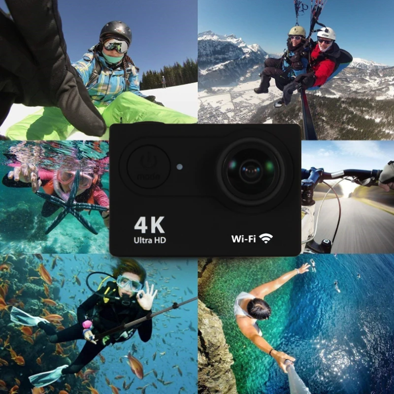 Купить Экшн-камера Ultra HD 4K, 30 кадров/с, Wi-Fi, 2,0 дюйма