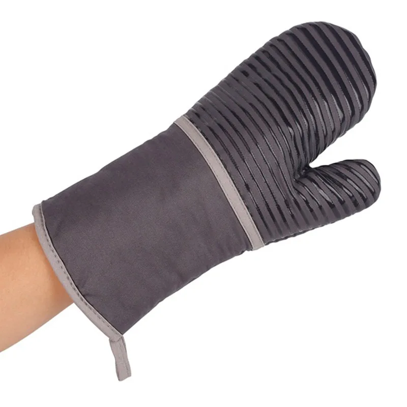 

1 Pair Oven Mitts with Quilted Cotton Lining Heat Resistant Up to 500 Degrees Fahrenheit Kitchen Gloves Flame Oven Mitt Set EM88